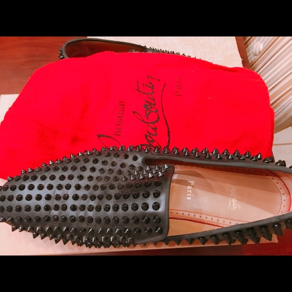 Christian Louboutin Other - Louboutin black on black spikes, size 10